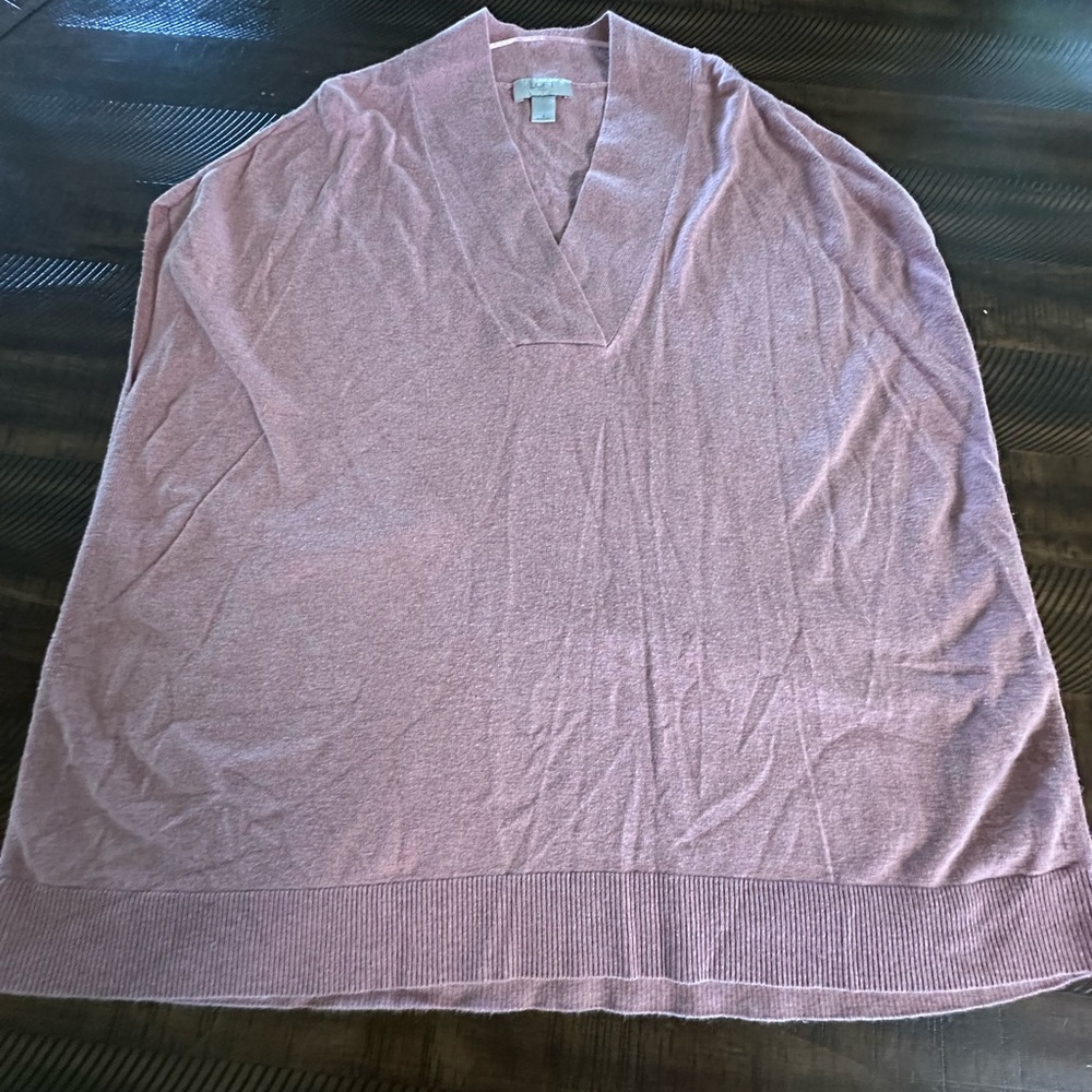 LOFT Pink Sleeveless Oversized Blouse